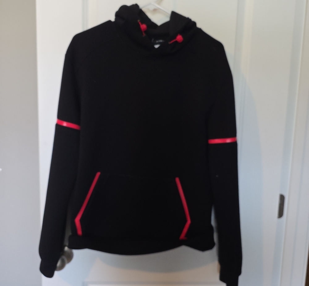 Xersion Black Hoodie with Red Trim - Men's Pullover